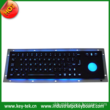 Backlight Industrial Keyboard with Trackball (K-TEK-A343CTB-BL)